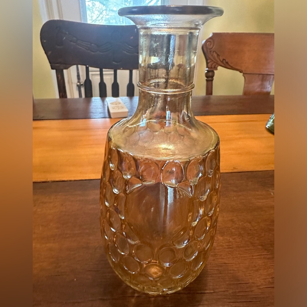 Vintage Forester Decanter in Marigold…Iridescent Carnival Glass